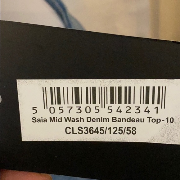 2pc Denim bandeau top and matching skirt - Picture 6 of 8